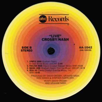 LP Crosby & Nash: Live 387745