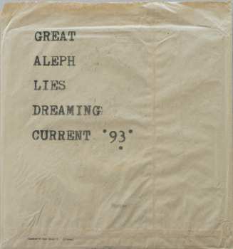 Album Current 93: Great Aleph Lies Dreaming