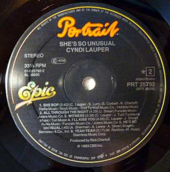 LP Cyndi Lauper: She's So Unusual 180194