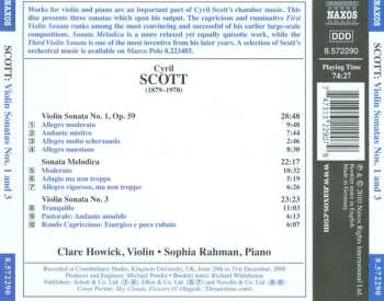 CD Cyril Scott: Violin Sonatas Nos. 1 And 3 ; Sonata Melodica 456354