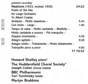 CD Cyril Scott: Symphony No. 3 'The Muses' / Piano Concerto No. 2 / Neptune (Premiere Recordings) 316145