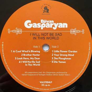 LP Djivan Gasparyan: I Will Not Be Sad In This World