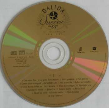 2CD Dalida: 40 Succès En Or 278843