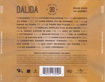 CD Dalida: Pour Vous Au Québec 148053