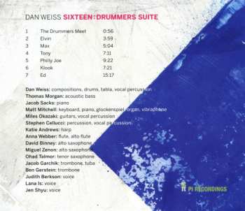 CD Dan Weiss: Sixteen: Drummers Suite 413782