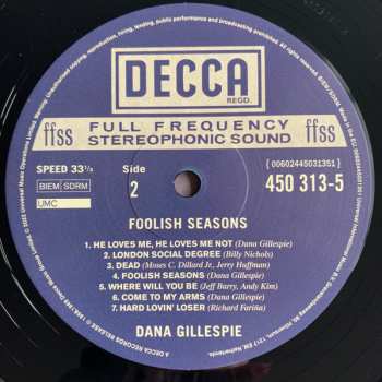 LP Dana Gillespie: Foolish Seasons LTD 362238