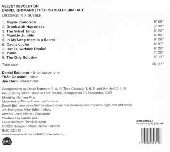 CD Daniel Erdmann's Velvet Revolution: Message In A Bubble 494395