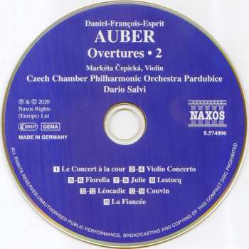 CD Daniel-Francois-Esprit Auber: Overtures • 2 188509