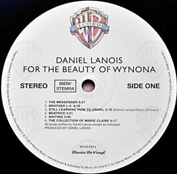 LP Daniel Lanois: For The Beauty Of Wynona 13025