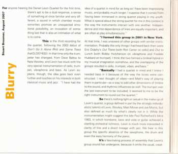 CD Daniel Levin Quartet: Blurry