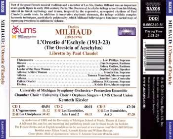 3CD Darius Milhaud: L'Orestie D'Eschyle (The Oresteia Of Aeschylus) 321543