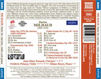 CD Darius Milhaud: Suite For Clarinet, Violin And Piano / Scaramouche • Violin Sonata No. 2 327999