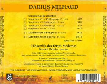 CD Darius Milhaud: Symphonies De Chambre • L'Enlèvement D'Europe • L'Homme Et Son Désir 298020