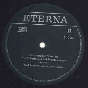LP Paul Robeson: Das Andere Amerika (Paul Robeson Und Earl Robinson Singen)