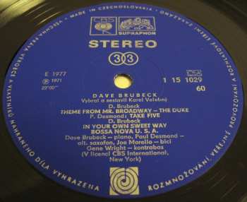 LP Dave Brubeck: Dave Brubeck 50279