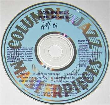 CD Dave Brubeck: Interchanges '54 455983