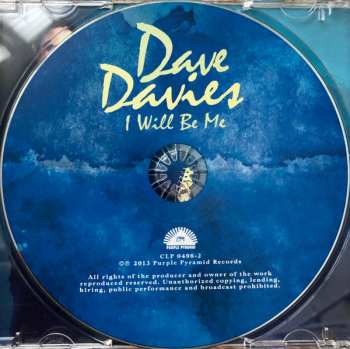 CD Dave Davies: I Will Be Me 397405