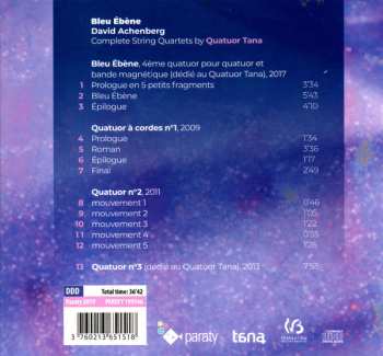 CD David Achenberg: Bleu D'Ébène, Complete String Quartets by Quatuor Tana 478483