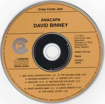 CD David Binney: Anacapa 348899