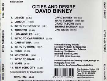 CD David Binney: Cities And Desire 431847