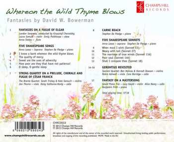 CD David W. Bowerman: Whereon The Wild Thyme Blows: Fantasies  464331