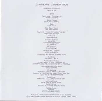 2CD David Bowie: A Reality Tour 29684