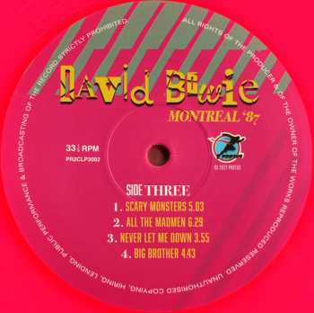 2LP David Bowie: Montreal '87 NUM | LTD | CLR 406478