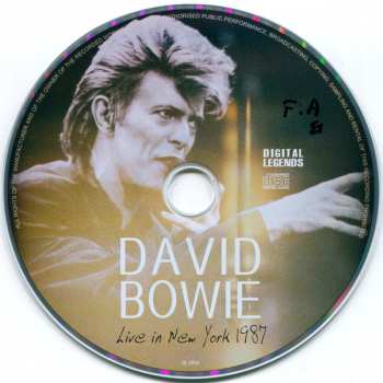 CD David Bowie: Live In New York 1987 402800