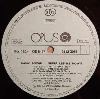 LP David Bowie: Never Let Me Down