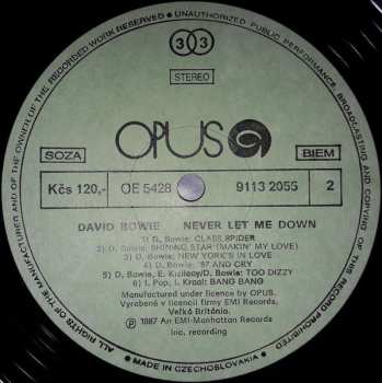 LP David Bowie: Never Let Me Down 502510