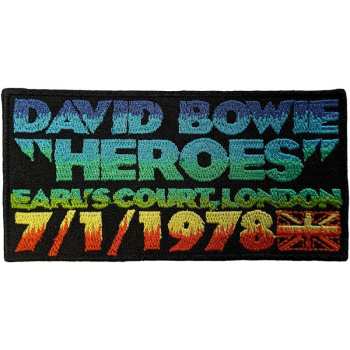 Merch David Bowie: David Bowie Standard Woven Patch: Heroes Earls Court