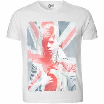 Merch David Bowie: Sublimation Tričko Union Jack & Sax  XL