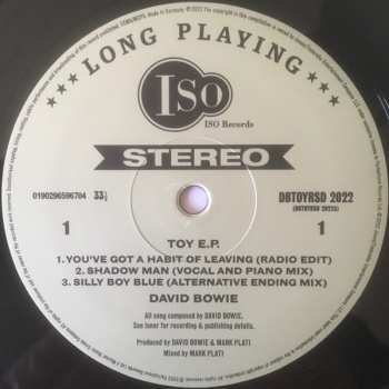 EP David Bowie: Toy E.P. ("You've Got It Made With All The Toys") LTD