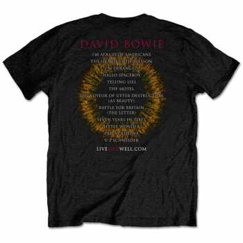 Merch David Bowie: Tričko Liveandwell.com  M