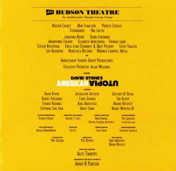 2CD David Byrne: David Byrne's American Utopia On Broadway Original Cast Recording 46882