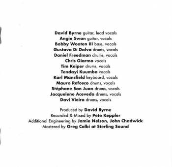 2CD David Byrne: David Byrne's American Utopia On Broadway Original Cast Recording 46882