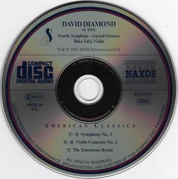 CD David Diamond: Symphony No. 1 / Violin Concerto No. 2 / The Enormous Room 112459