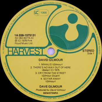 LP David Gilmour: David Gilmour