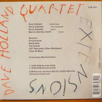 CD David Holland Quartet: Extensions 120999