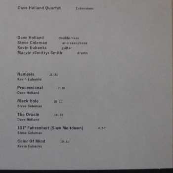 CD David Holland Quartet: Extensions 120999