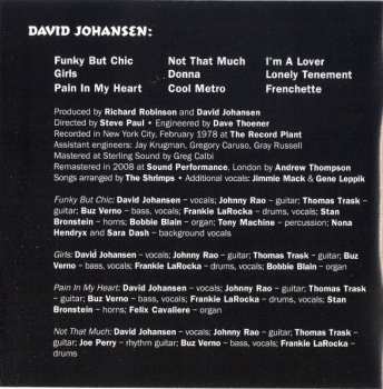 CD David Johansen: David Johansen/Live It Up 535827