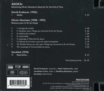 SACD David Krakauer: Akoka: Reframing Messiaen's Quartet For The End Of Time 112247
