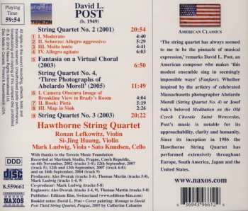 CD David L. Post: String Quartets Nos. 2-4
