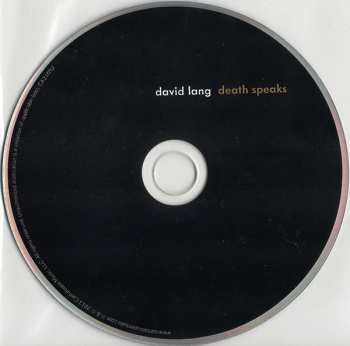 CD David Lang: Death Speaks 501846
