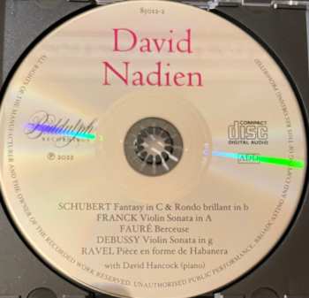 CD David Nadien: Fntasy & Rondo Brillant / Violin Sonata / Violin Sonata 437233
