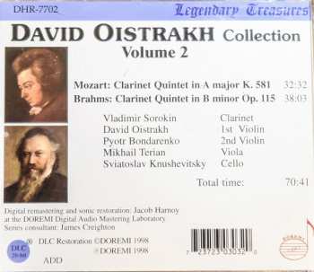 CD David Oistrach: Clarinet Quintets - David Oistrakh Collection, Vol. 2 126993