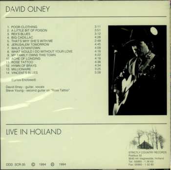CD David Olney: Live In Holland 533190