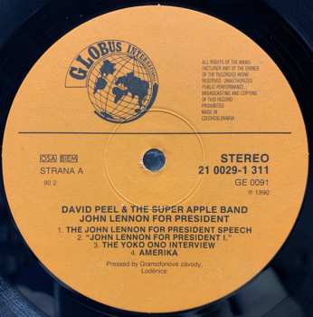LP David Peel & The Super Apple Band: John Lennon For President