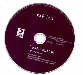 CD David Philip Hefti: Light And Shade 104135