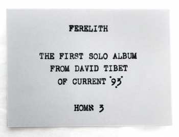 LP David Tibet: Ferelith CLR 130822